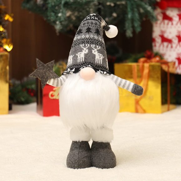BWFY Other - Lighted Standing Christmas Gnome (1) Decorations NIB gray decor